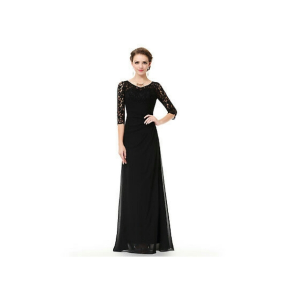 ♦Vintage delicate black lace maxi♦
